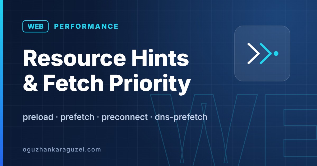Kaynak İpuçları: preload, prefetch, preconnect ve dns-prefetch